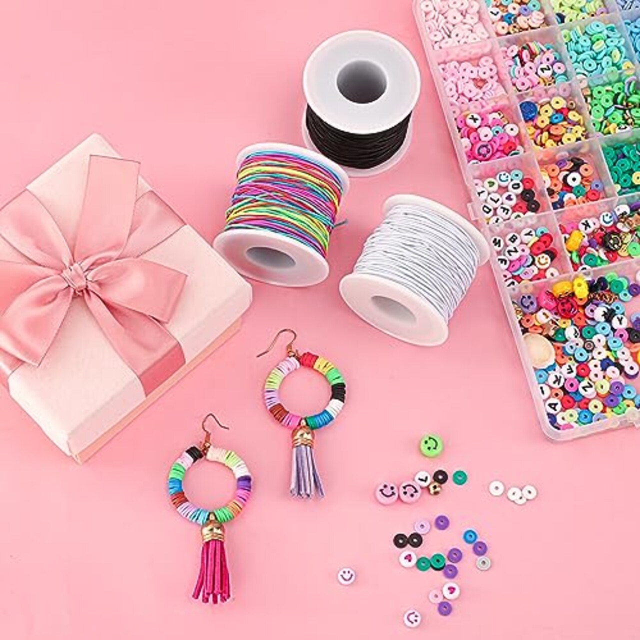 1mm Elastic String Stretchy String for Bracelet Making Rainbow Bracelet String Elastic Cord for Jewelry Making, Bracelets, Necklace, Beading and Crafts